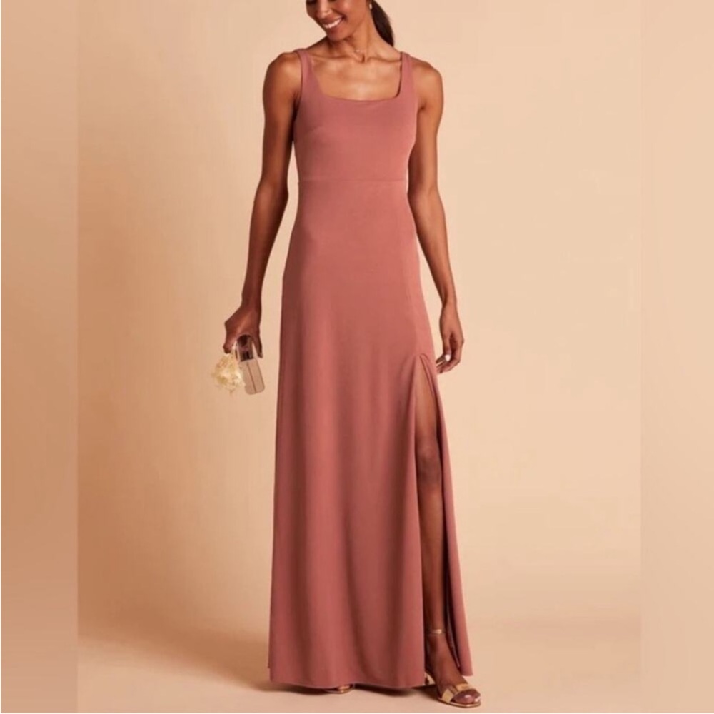 Birdy Grey Crepe Alex Maxi Dress with Slit Desert Rose - sold out online! - Picture 2 of 8
